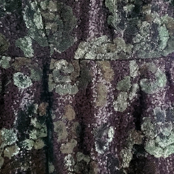 Vera Wang Party Dress Sequined Fully Lined Size 6 Green - Picture 4 of 7